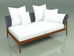 Módulo de sofá esquerdo 005 (Metal Rust, Batyline Gray)