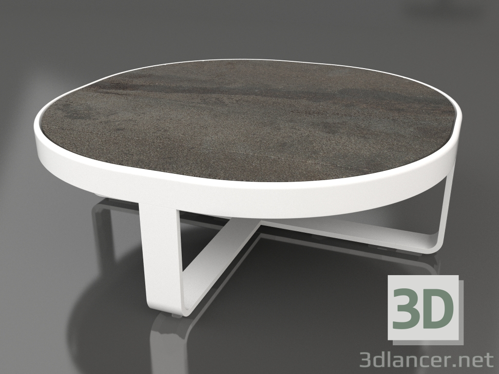 3d модель Кофейный столик круглый Ø90 (DEKTON Radium, White) – превью
