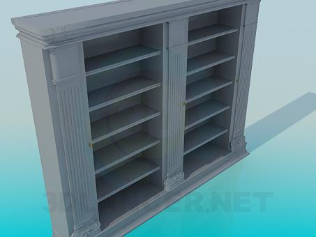 3d модель Книжный шкаф – превью 3d модель Книжный шкаф – превью