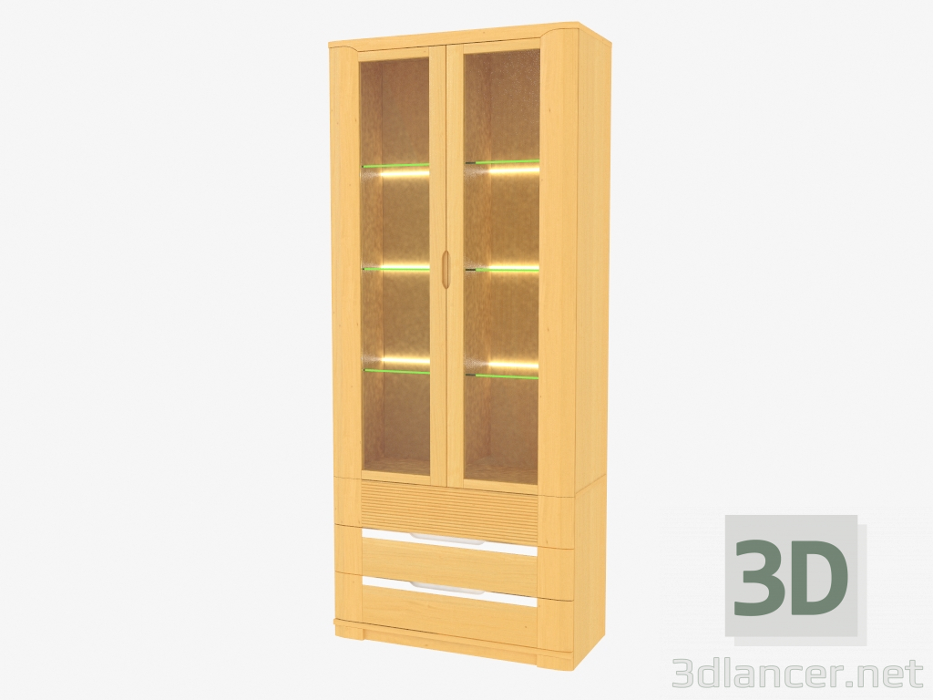 modèle 3D Élément d'un mur de meubles central (7414-09) - preview