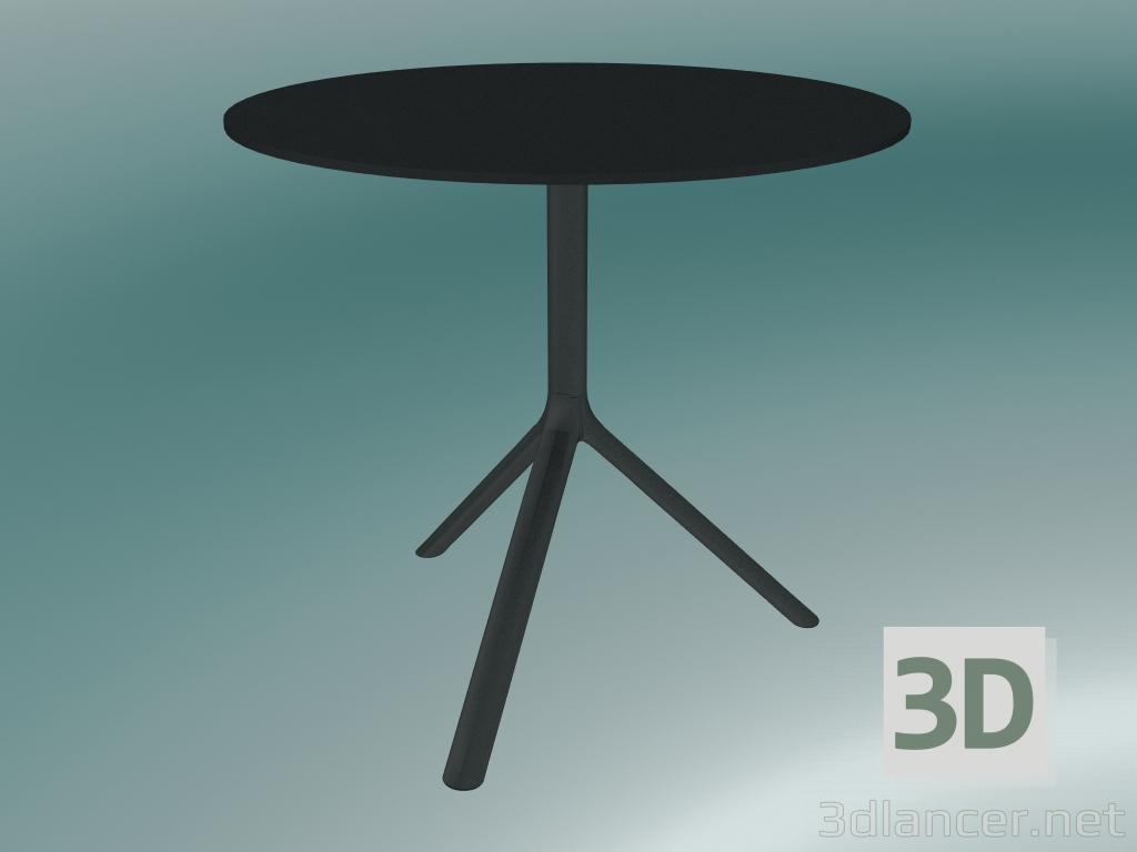 3D Modell Tisch MIURA (9591-01 (Ø80cm), H 73cm, schwarz, schwarz) - Vorschau