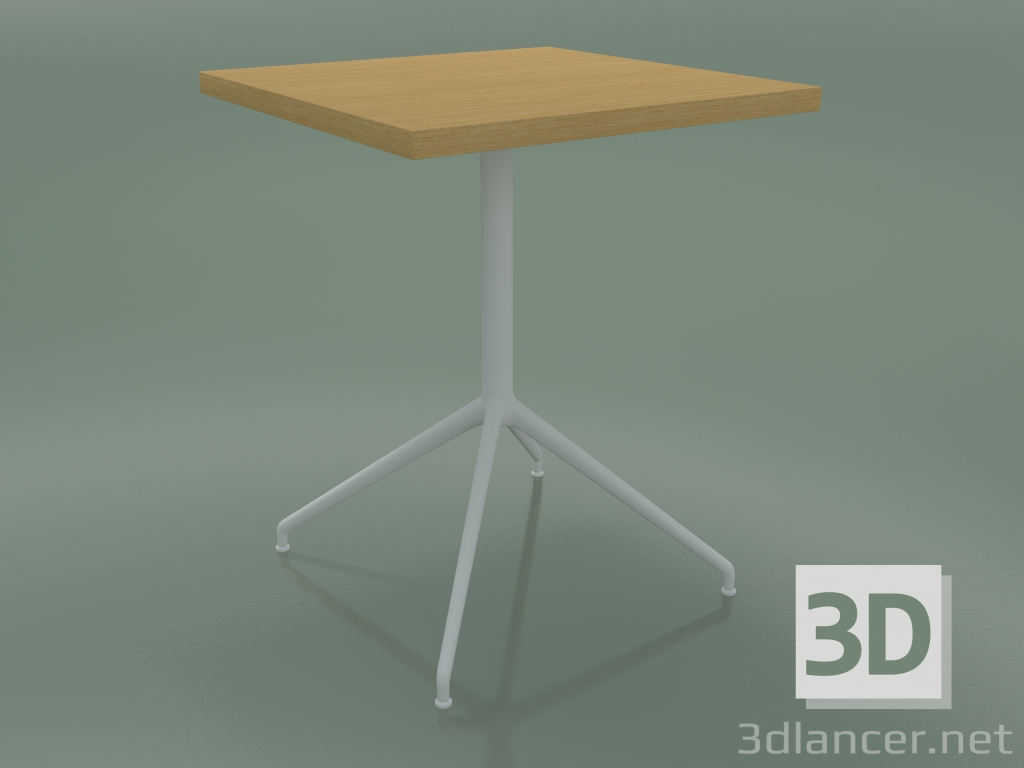 3D Modell Quadratischer Tisch 5753 (H 74,5 - 60 x 60 cm, natürliche Eiche, V12) - Vorschau
