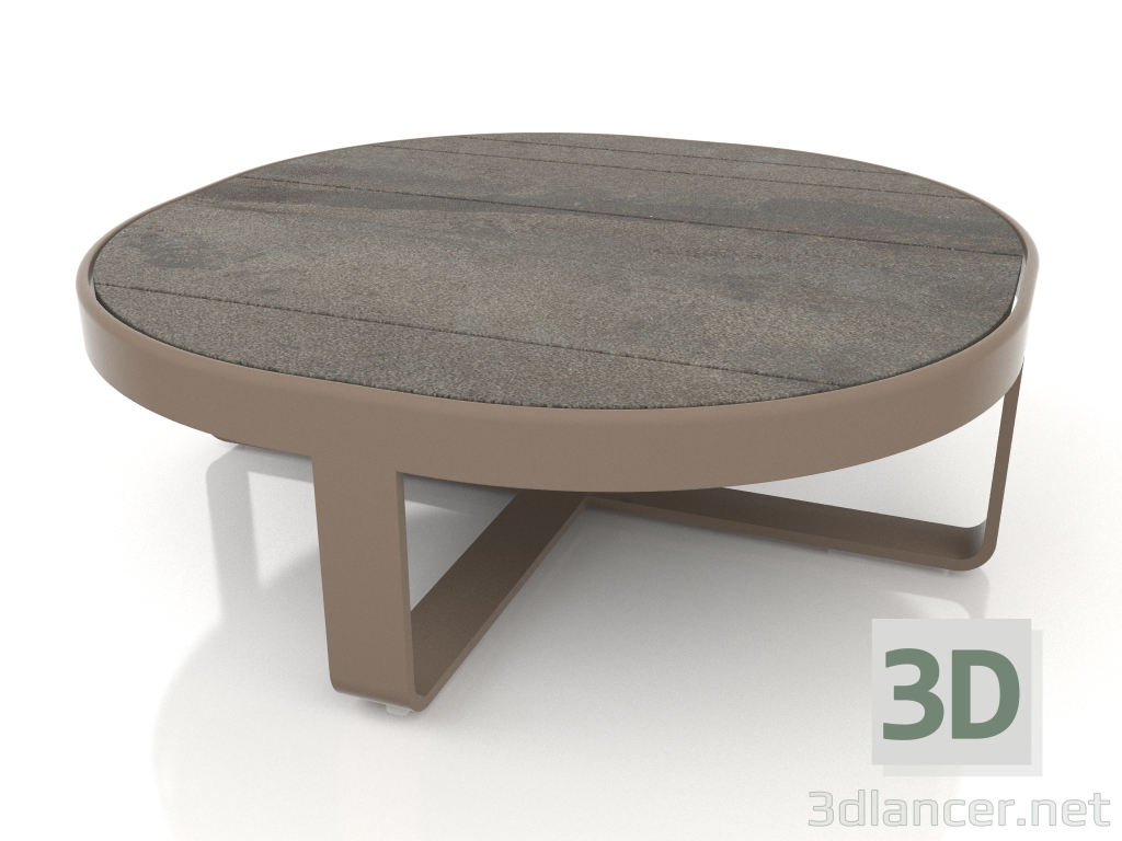 3d модель Кофейный столик круглый Ø90 (DEKTON Radium, Bronze) – превью