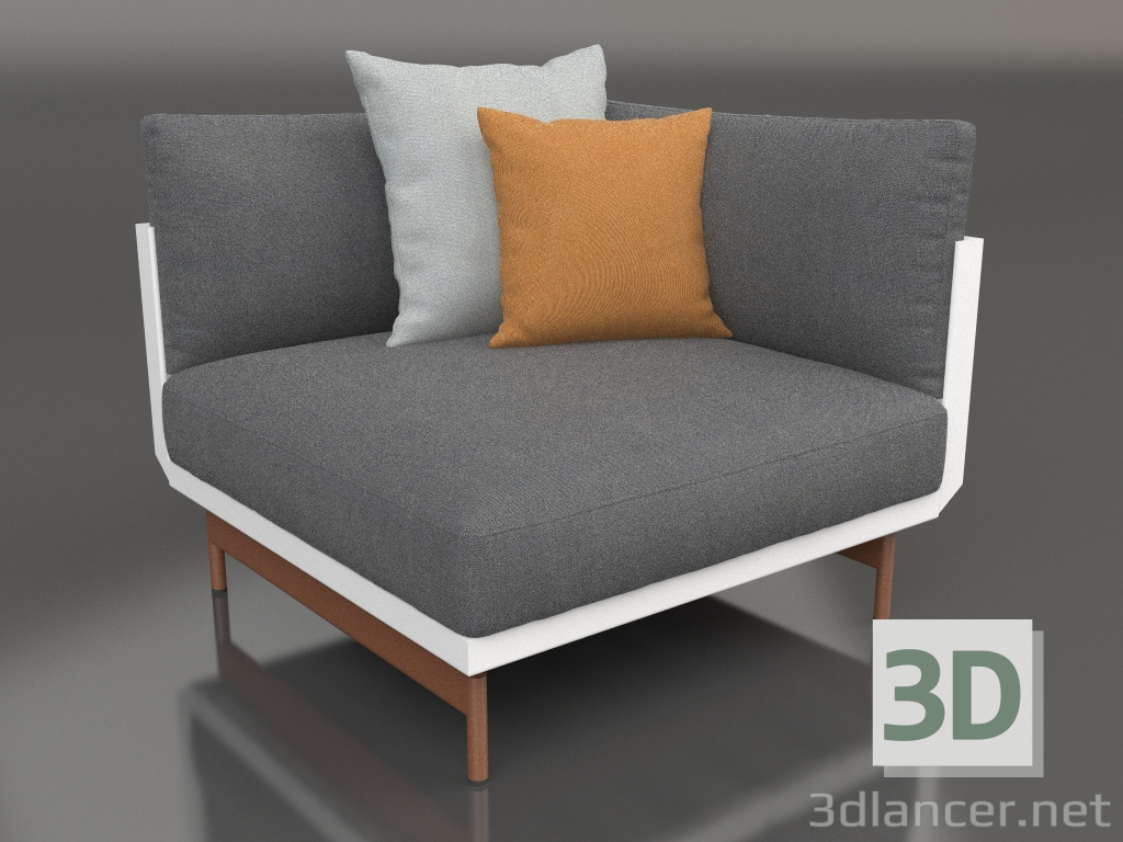 modello 3D Modulo divano, sezione 6 (Bianco) - anteprima