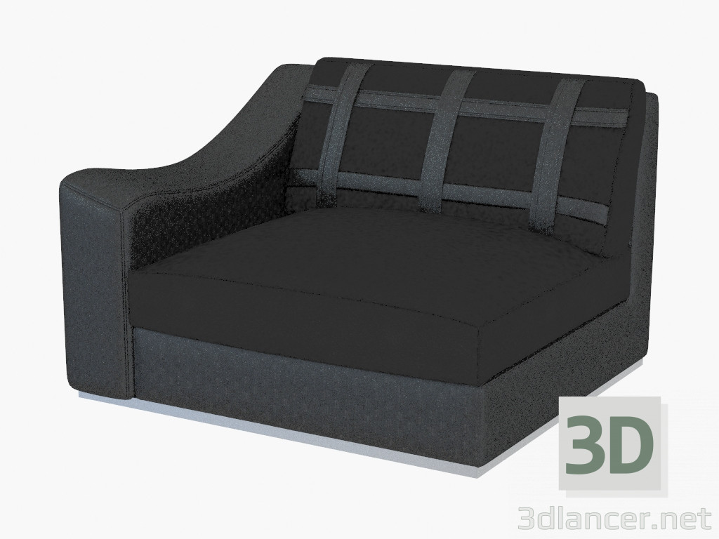 3d model The end element of the sofa Golden (123) - preview