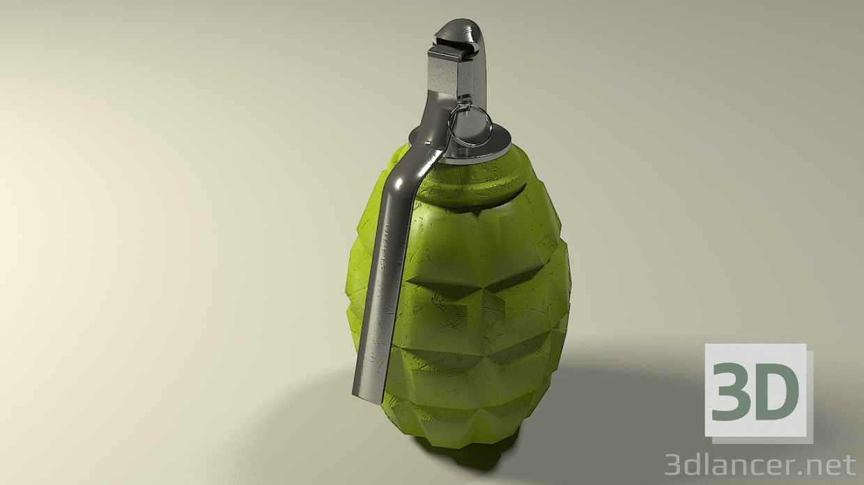 3d model Grenade F-1, Hi-poly - vista previa