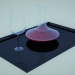 3d model glass with carafe - preview