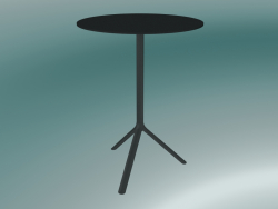 Table MIURA (9591-71 (Ø80cm), H 108cm, noir, noir)