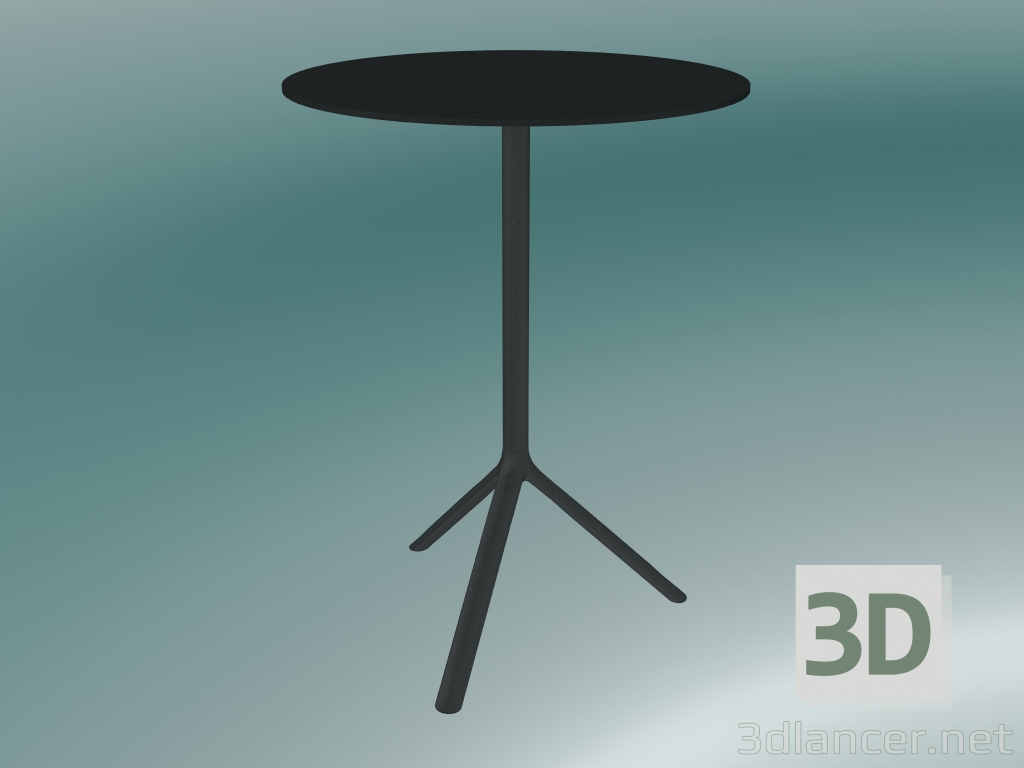 3D Modell Tisch MIURA (9591-71 (Ø80cm), H 108cm, schwarz, schwarz) - Vorschau