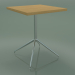 modello 3D Tavolo quadrato 5753 (H 74.5 - 60x60 cm, Rovere naturale, LU1) - anteprima