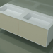 3D modeli Çekmeceli lavabo (06UC83421, Bone C39, L 144, P 50, H 48 cm) - önizleme