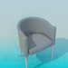 3D modeli Yarım silindirik koltuk - önizleme