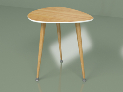 Table d'appoint Drop (blanc, placage clair)