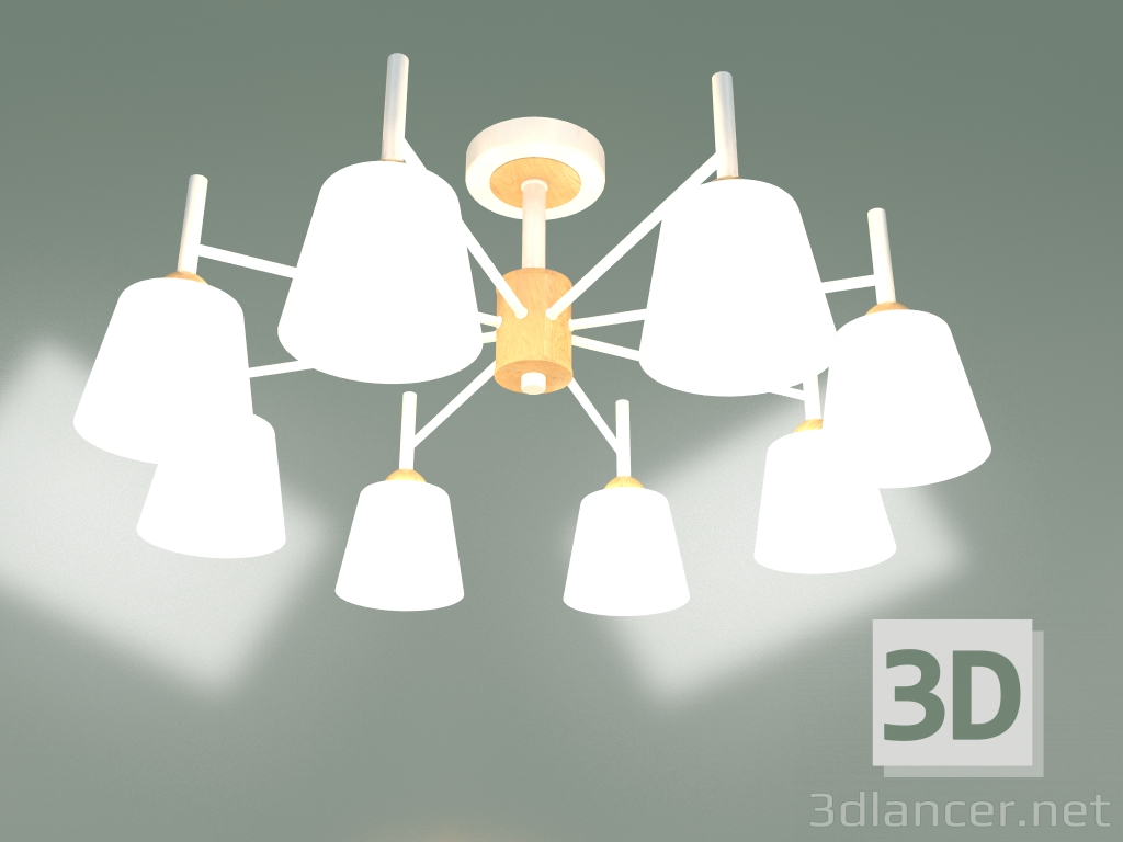 modello 3D Lampadario a soffitto 70085-8 (bianco) - anteprima
