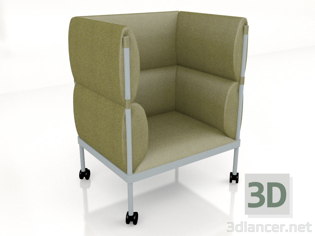 modello 3D Poltrona Stilt (con ruote) SISH1 - anteprima