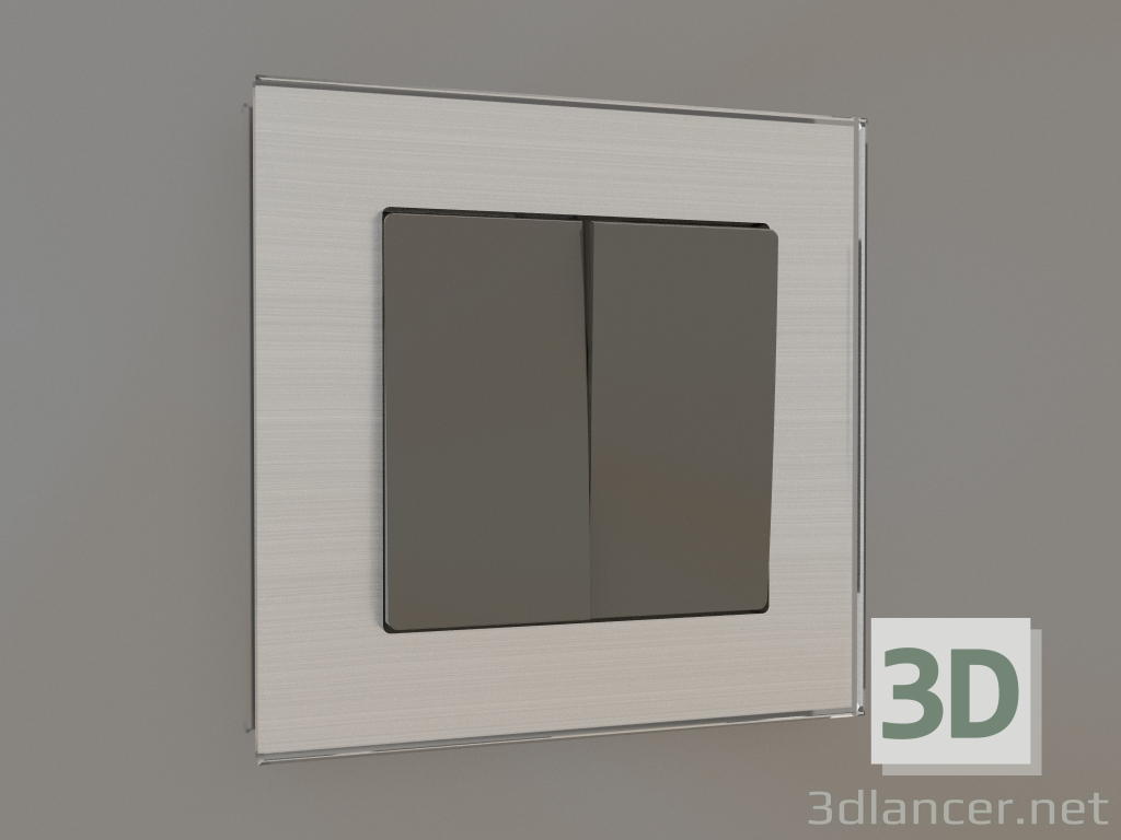 3D Modell Zweifachschalter (grau-braun) - Vorschau