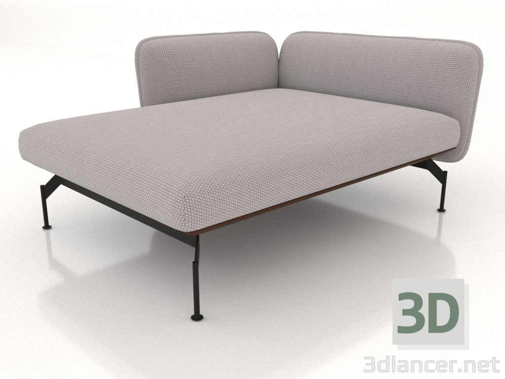 3d model Chaise longue 125 with armrest 85 on the left (leather upholstery on the outside) - preview