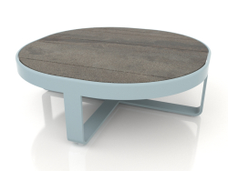 Round coffee table Ø90 (DEKTON Radium, Blue gray)