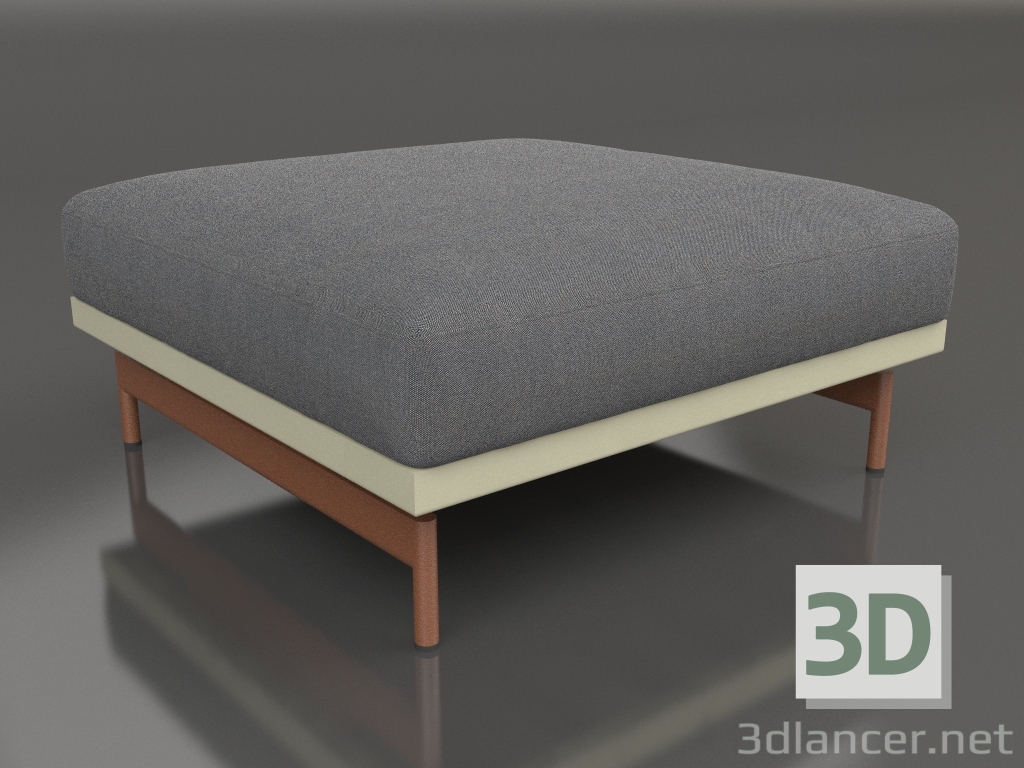 modèle 3D Module canapé, pouf (Or) - preview
