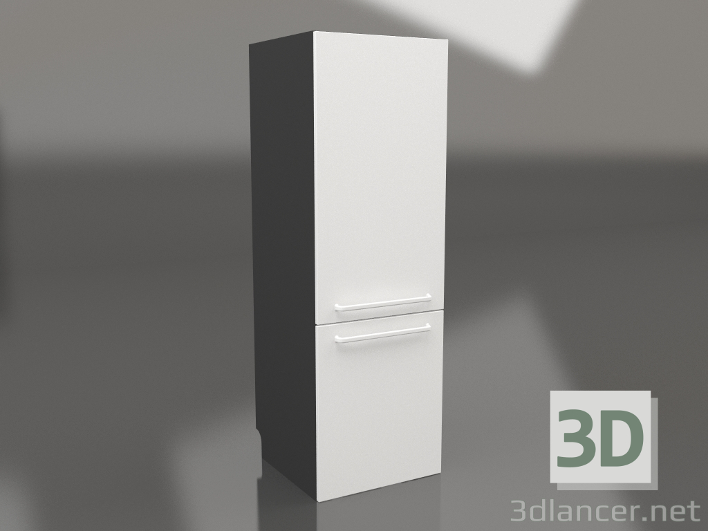 3d model Refrigerator and freezer 60 cm (white) - preview