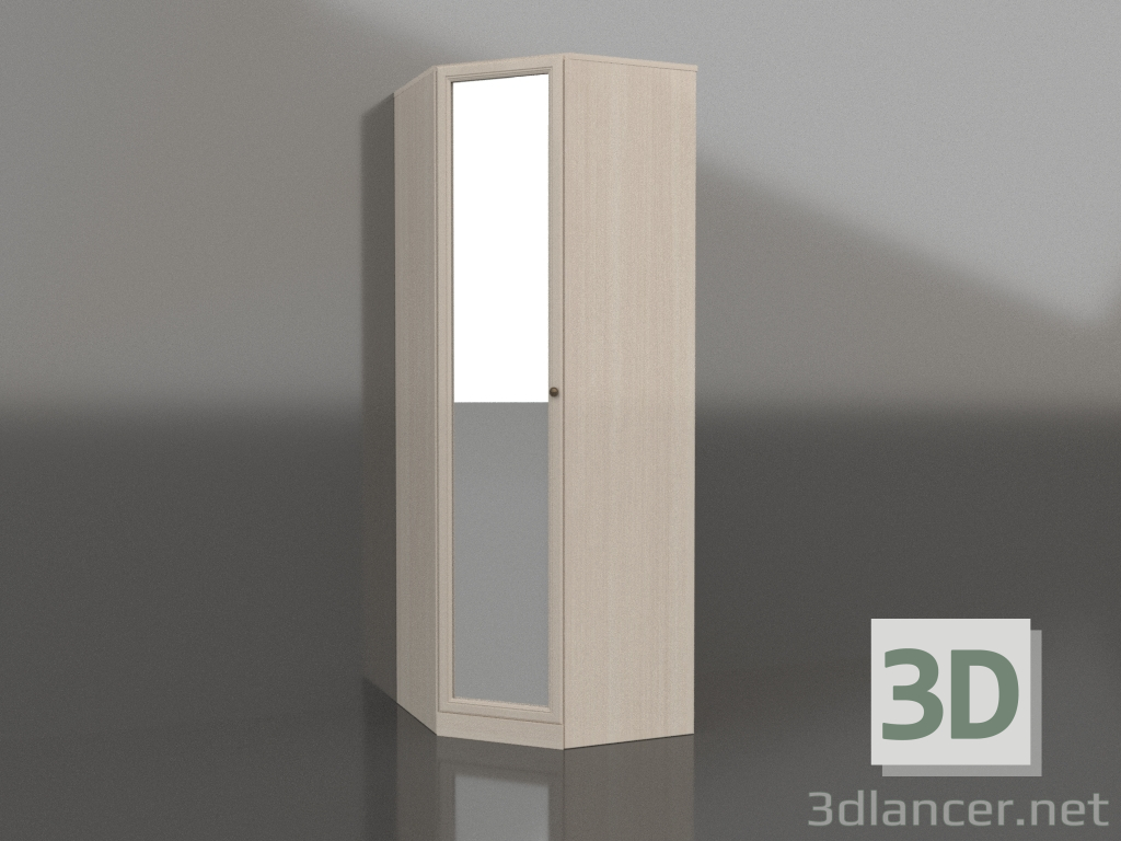 modello 3D Armadio angolare con specchio - anteprima