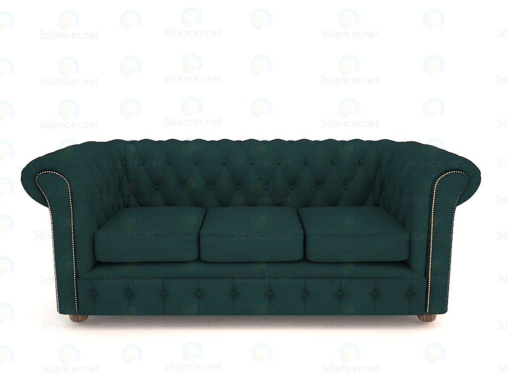 3d Chesterfield sofa snake skin model buy - render 3d Chesterfield sofa snake skin model buy - render