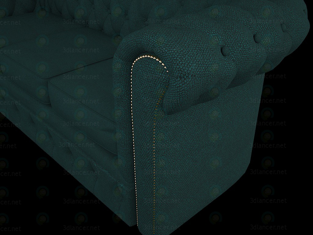 3d Chesterfield sofa snake skin model buy - render 3d Chesterfield sofa snake skin model buy - render