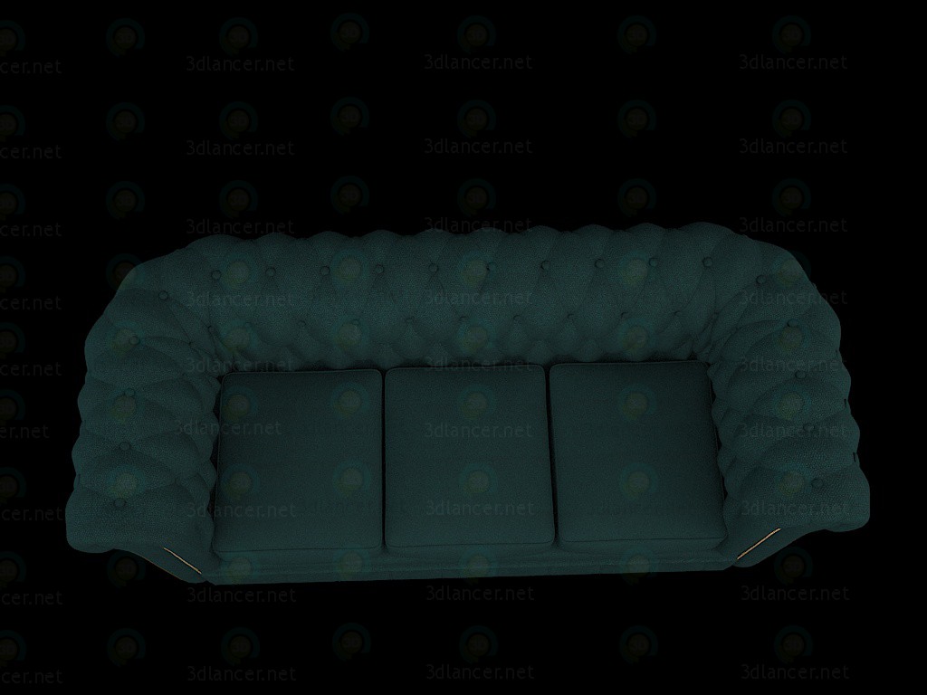 3d Chesterfield sofa snake skin model buy - render 3d Chesterfield sofa snake skin model buy - render