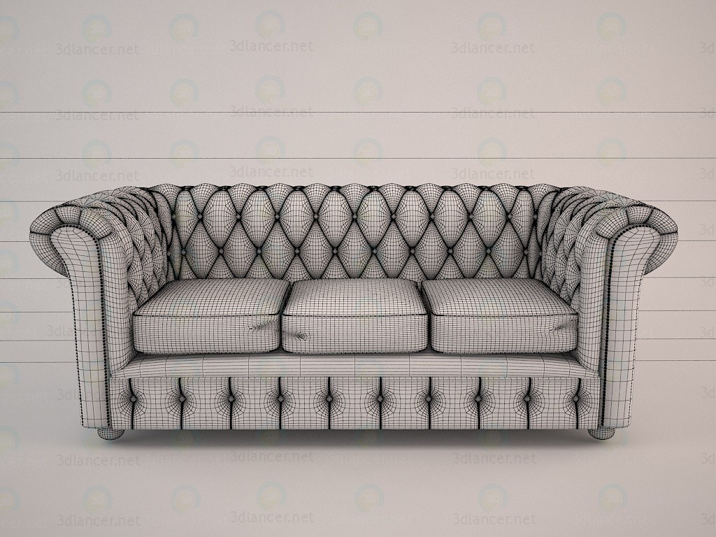 3d Chesterfield sofa snake skin model buy - render 3d Chesterfield sofa snake skin model buy - render