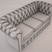 modello 3D di Pelle serpente divano chesterfield comprare - rendering