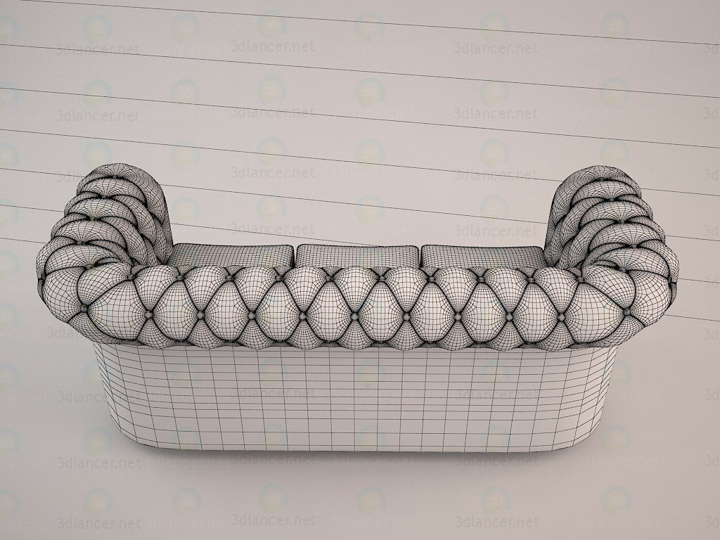 3d Chesterfield sofa snake skin model buy - render 3d Chesterfield sofa snake skin model buy - render