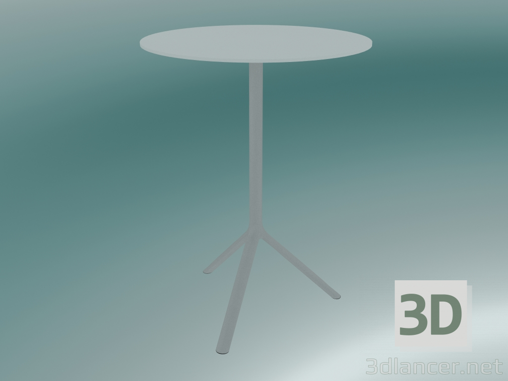 3D Modell Tisch MIURA (9591-71 (Ø80cm), H 108cm, weiß, weiß) - Vorschau