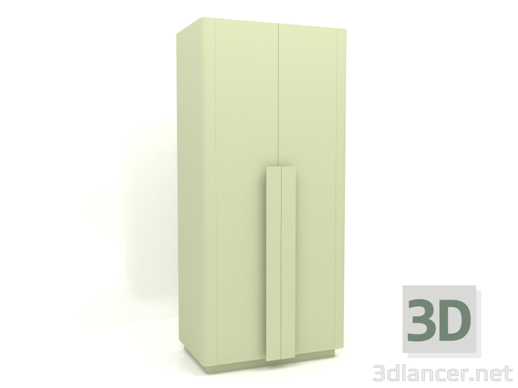 3D modeli Gardırop MW 04 boya (seçenek 3, 1000x650x2200, açık yeşil) - önizleme