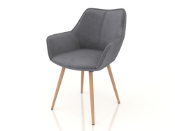 Chair Ursula (dark gray - wood)