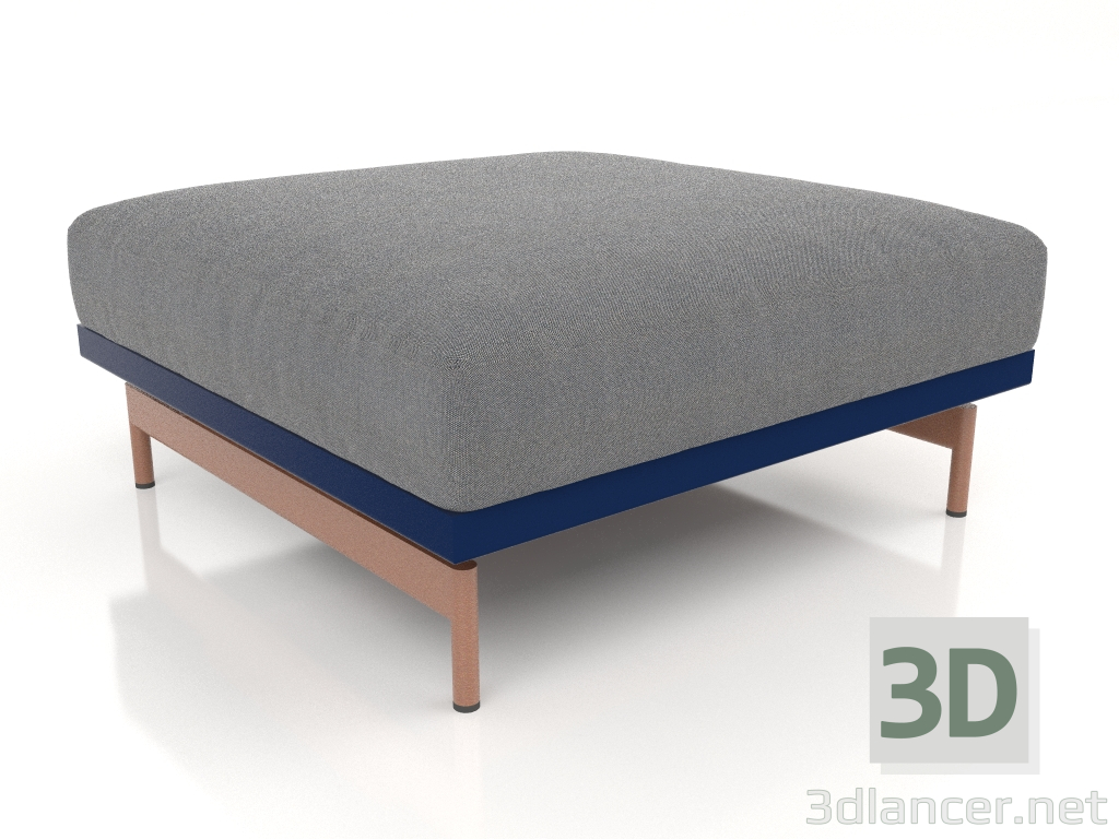 modèle 3D Module canapé, pouf (Bleu nuit) - preview