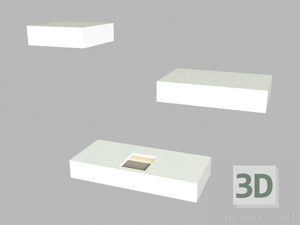 3d model Wall-mounted luminaire 7761 - preview