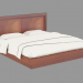 3d model Double bed with drawer LG108 (208х110х220) - preview