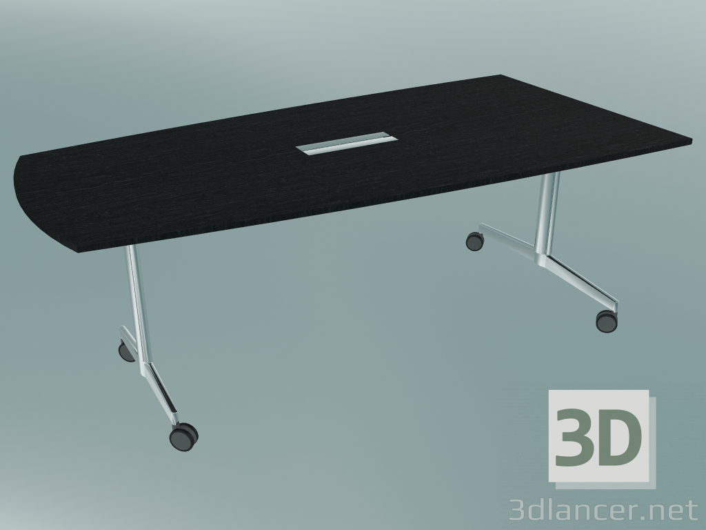 3D Modell Tisch mit großem T-Bein (2000 x 1000, 740 mm) - Vorschau