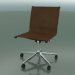 3d model 5-wheel swivel chair with leather upholstery (1210) - preview