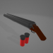 3d Double barrel shotgun model buy - render
