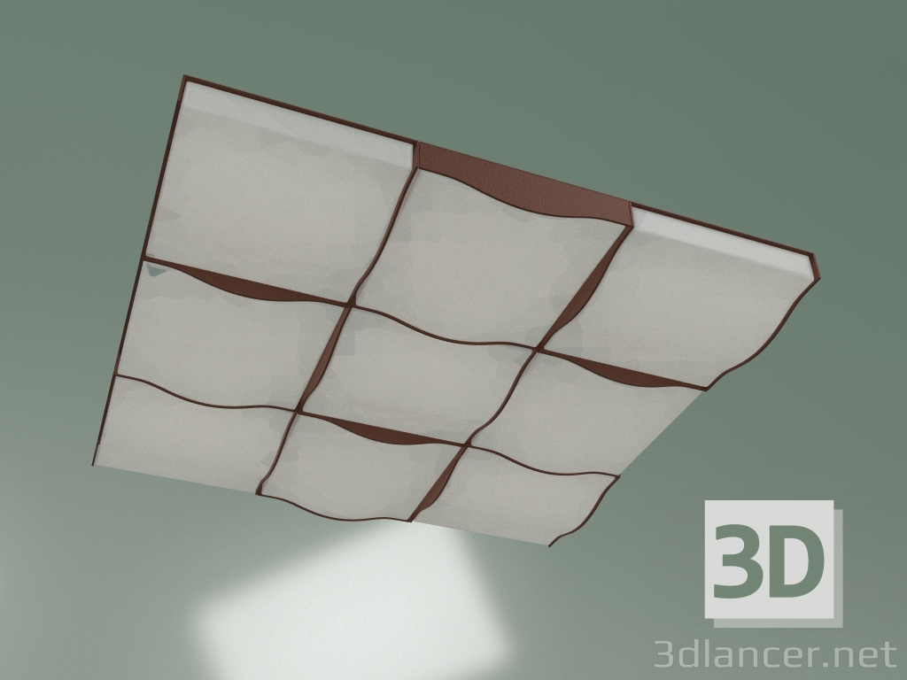 3D modeli Tavan lambası 90031-9 (kahve) - önizleme
