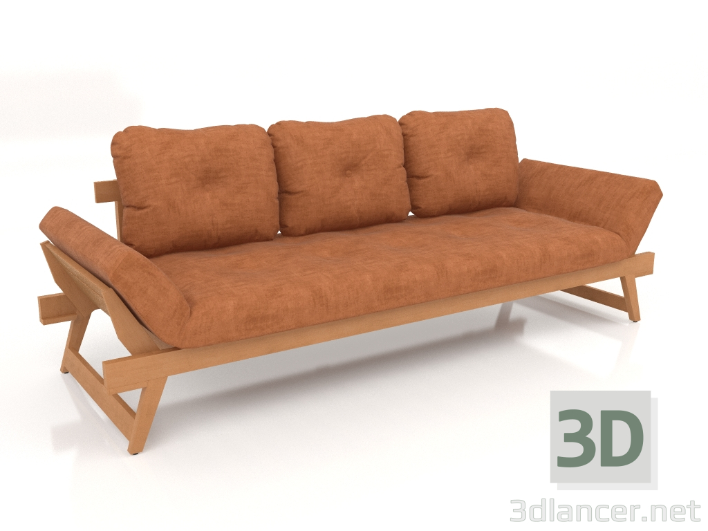 3D modeli 3 kişilik rahat koltuk - önizleme