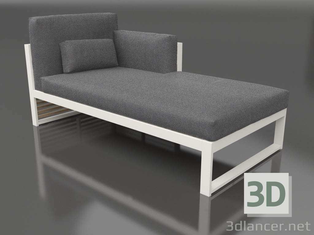 3d model Modular sofa, section 2 right, high back (Agate gray) - preview