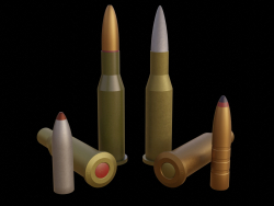 Set of 7.62x54 caliber cartridges
