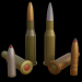 3d Set of 7.62x54 caliber cartridges model buy - render