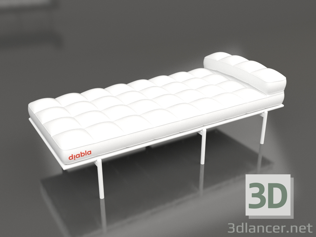 modello 3D Sdraio (Bianco) - anteprima