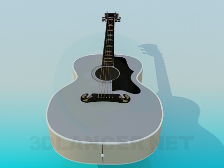 modelo 3D Guitarra acústica - escuchar modelo 3D Guitarra acústica - escuchar