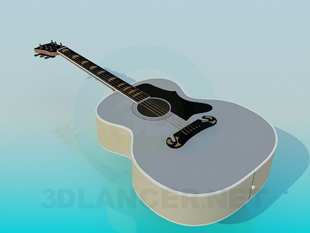 modelo 3D Guitarra acústica - escuchar modelo 3D Guitarra acústica - escuchar