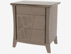 Bedside table with 3 drawers on the curved legs CDMONC