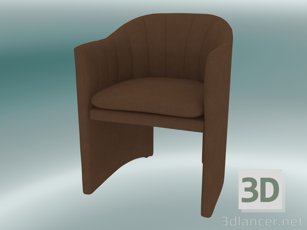 3d model Dining chair, office Loafer (SC24, H 79cm, 57х59cm, Velvet 4 Clay) - preview